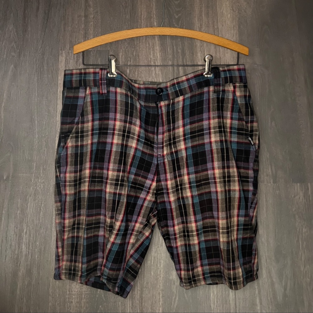 Zoo York‎ Plaid Shorts Size 36 Y2K Skater Baggy 100% Cotton